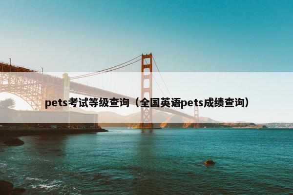pets考试等级查询（全国英语pets成绩查询）