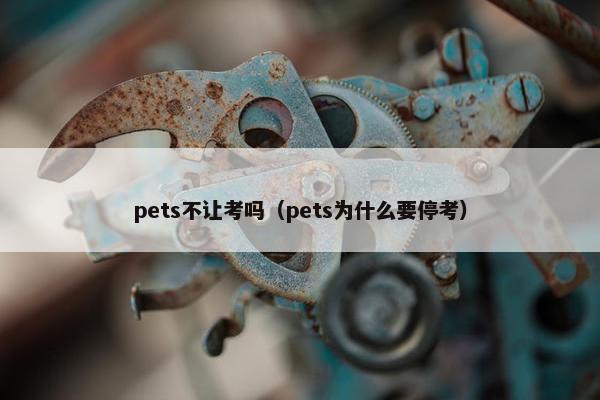 pets不让考吗（pets为什么要停考）