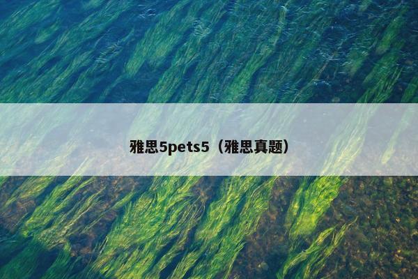 雅思5pets5（雅思真题）