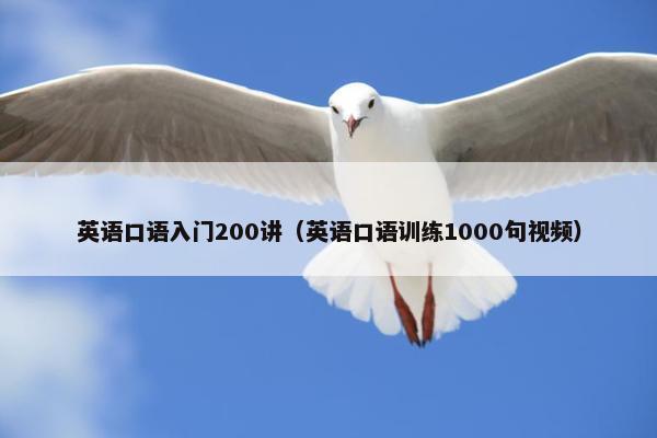 英语口语入门200讲（英语口语训练1000句视频）