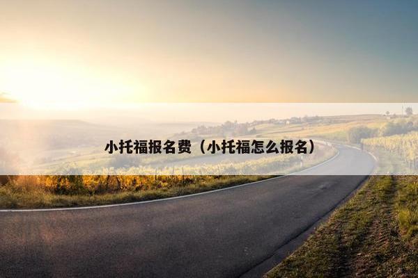 小托福报名费（小托福怎么报名）