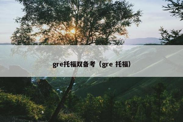 gre托福双备考（gre 托福）