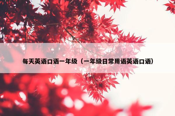 每天英语口语一年级（一年级日常用语英语口语）