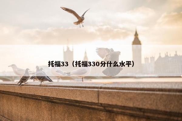 托福33（托福330分什么水平）