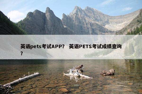 英语pets考试APP？ 英语PETS考试成绩查询？