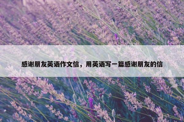 感谢朋友英语作文信，用英语写一篇感谢朋友的信