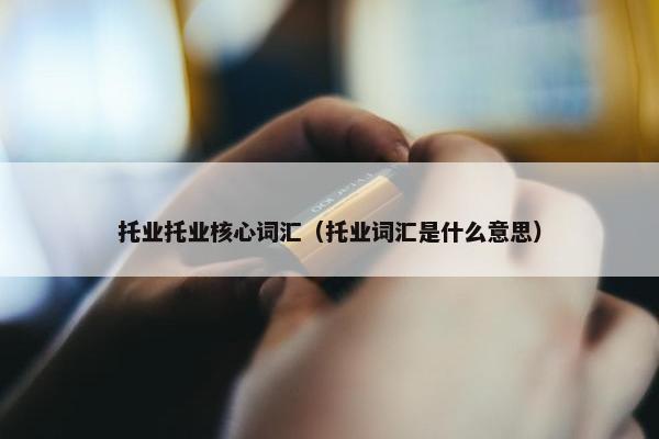 托业托业核心词汇（托业词汇是什么意思）