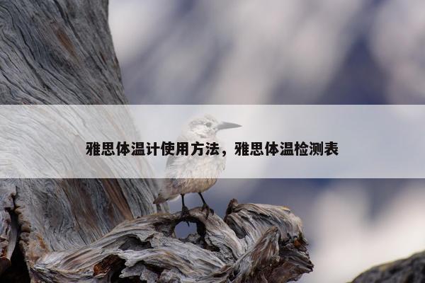 雅思体温计使用方法，雅思体温检测表