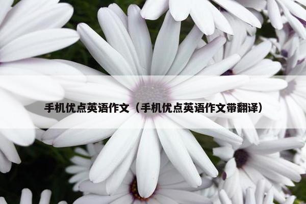 手机优点英语作文（手机优点英语作文带翻译）