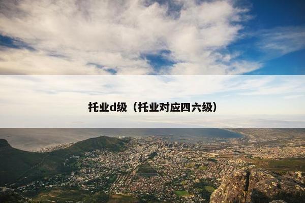 托业d级（托业对应四六级）