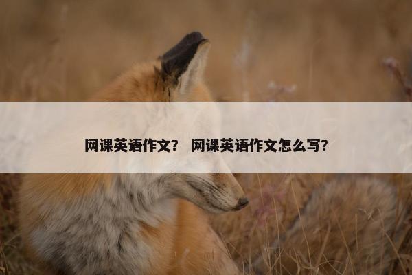 网课英语作文？ 网课英语作文怎么写？