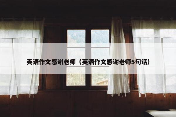 英语作文感谢老师（英语作文感谢老师5句话）
