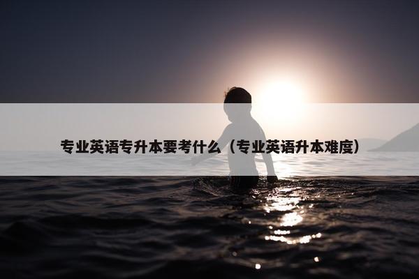 专业英语专升本要考什么（专业英语升本难度）