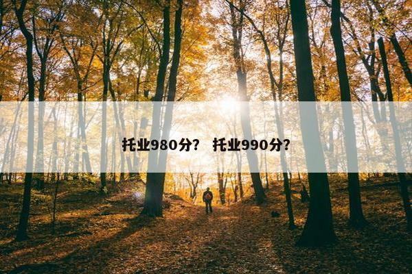 托业980分？ 托业990分？