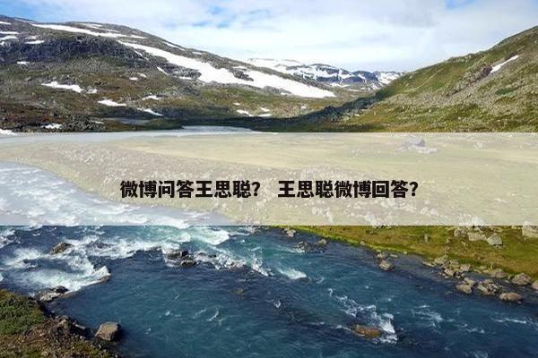 微博问答王思聪？ 王思聪微博回答？