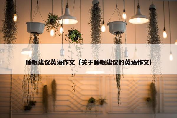 睡眠建议英语作文（关于睡眠建议的英语作文）