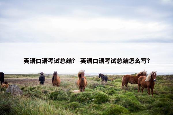 英语口语考试总结？ 英语口语考试总结怎么写？