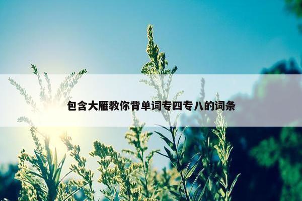 包含大雁教你背单词专四专八的词条