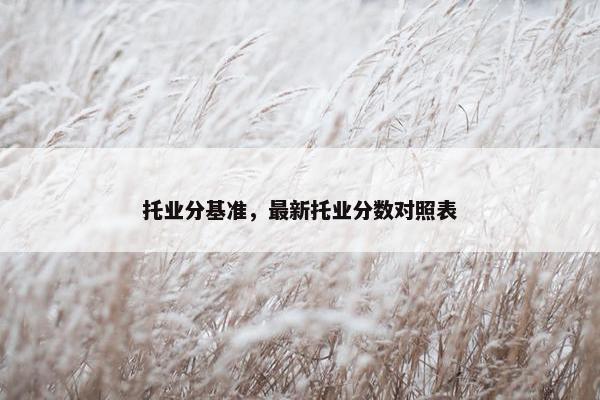 托业分基准，最新托业分数对照表