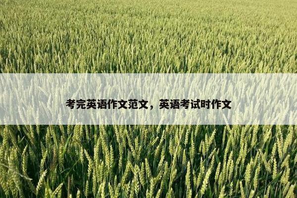 考完英语作文范文，英语考试时作文