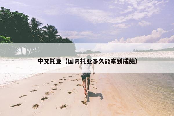 中文托业（国内托业多久能拿到成绩）