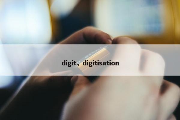 digit，digitisation