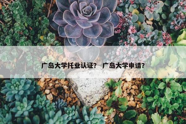 广岛大学托业认证？ 广岛大学申请？
