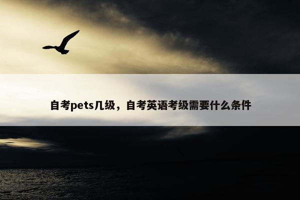 自考pets几级，自考英语考级需要什么条件
