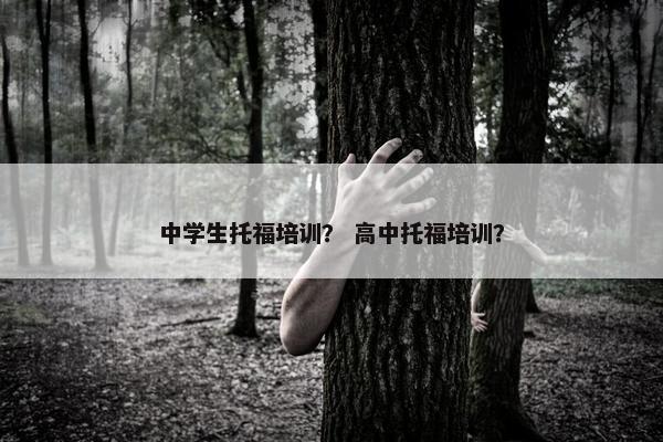 中学生托福培训？ 高中托福培训？