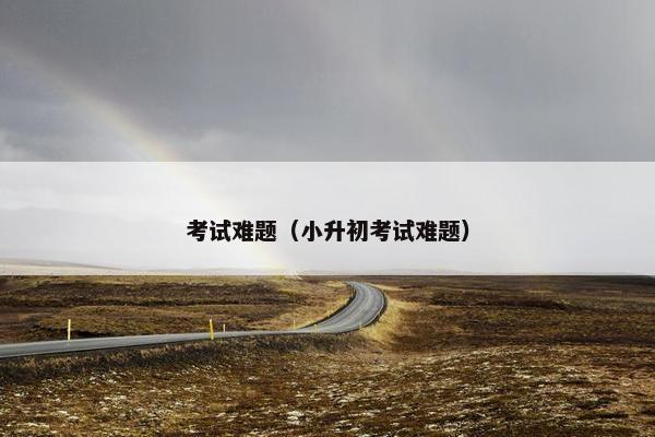 考试难题（小升初考试难题）