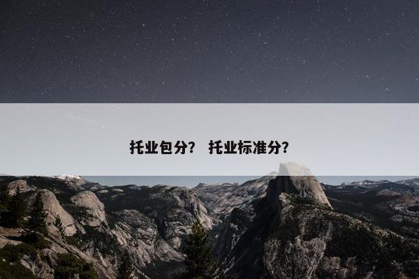 托业包分？ 托业标准分？