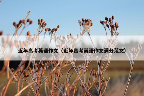 近年高考英语作文（近年高考英语作文满分范文）