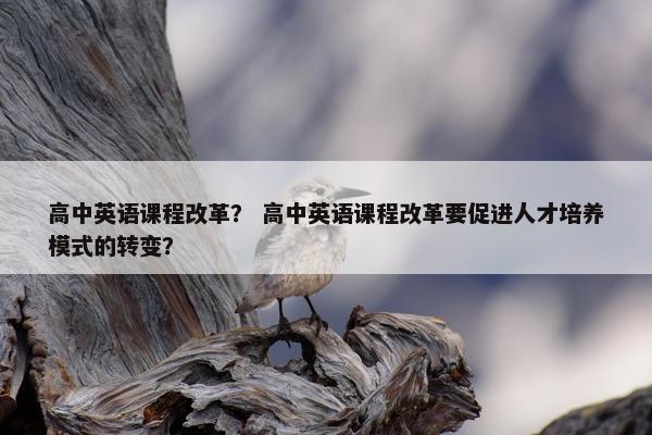 高中英语课程改革？ 高中英语课程改革要促进人才培养模式的转变？