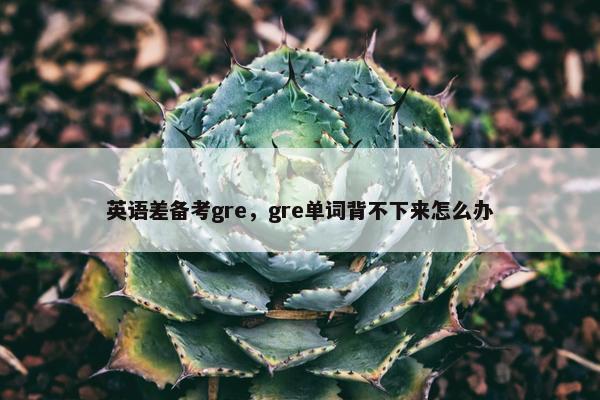 英语差备考gre，gre单词背不下来怎么办