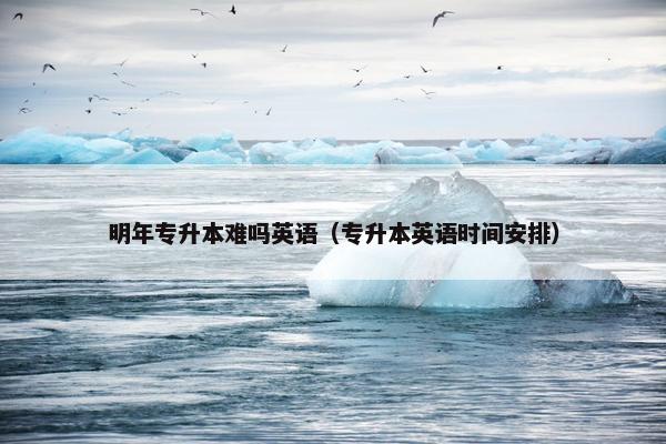 明年专升本难吗英语（专升本英语时间安排）