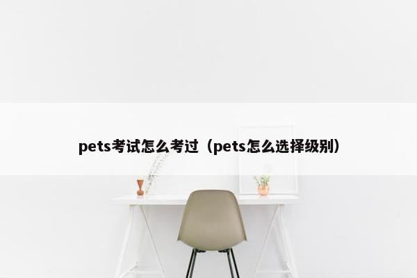 pets考试怎么考过（pets怎么选择级别）