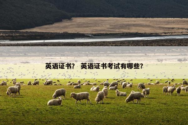 英语证书？ 英语证书考试有哪些？