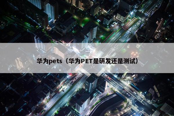 华为pets（华为PET是研发还是测试）