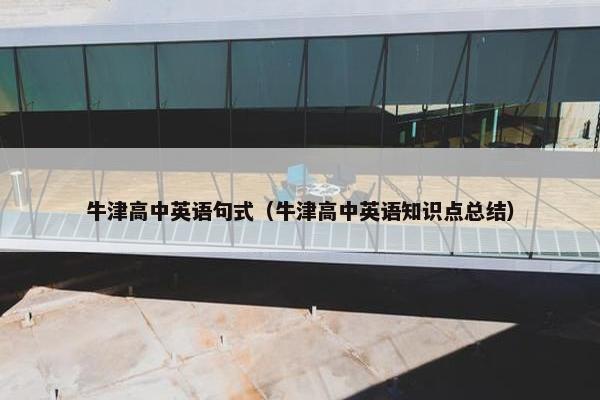 牛津高中英语句式（牛津高中英语知识点总结）