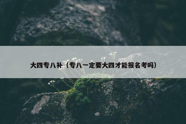 大四专八补（专八一定要大四才能报名考吗）