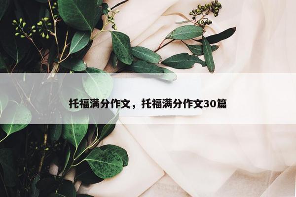 托福满分作文，托福满分作文30篇