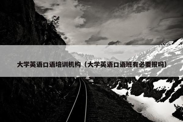 大学英语口语培训机构（大学英语口语班有必要报吗）