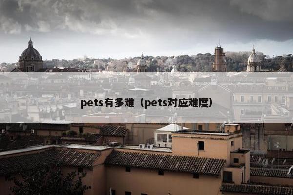 pets有多难（pets对应难度）