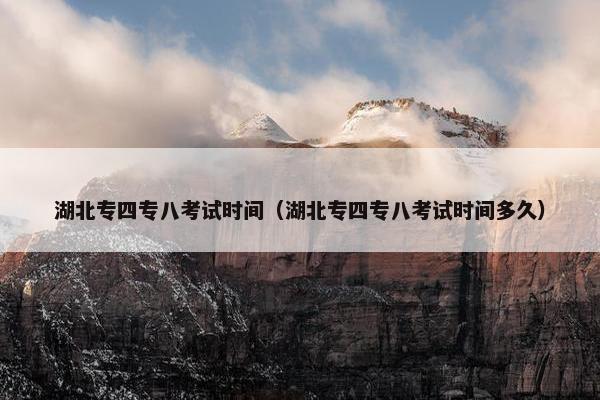湖北专四专八考试时间（湖北专四专八考试时间多久）