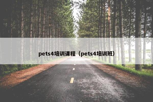 pets4培训课程（pets4培训班）