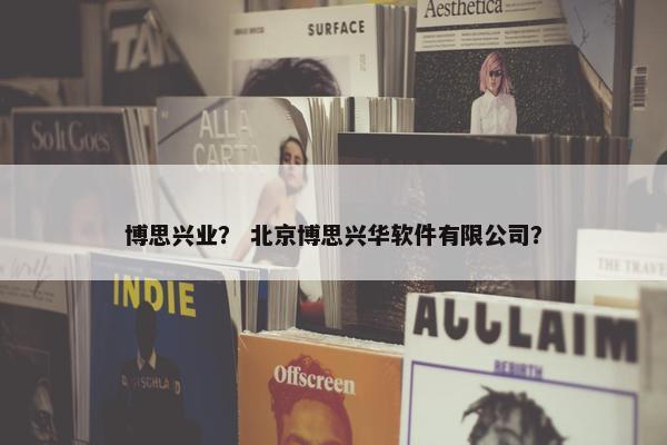 博思兴业？ 北京博思兴华软件有限公司？