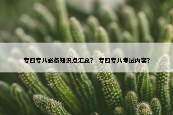 专四专八必备知识点汇总？ 专四专八考试内容？