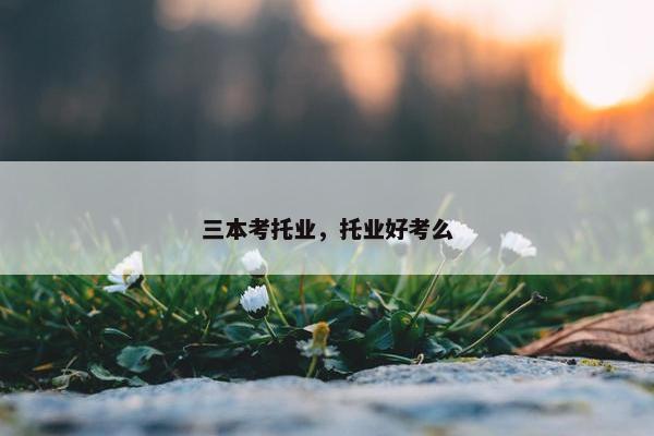 三本考托业，托业好考么