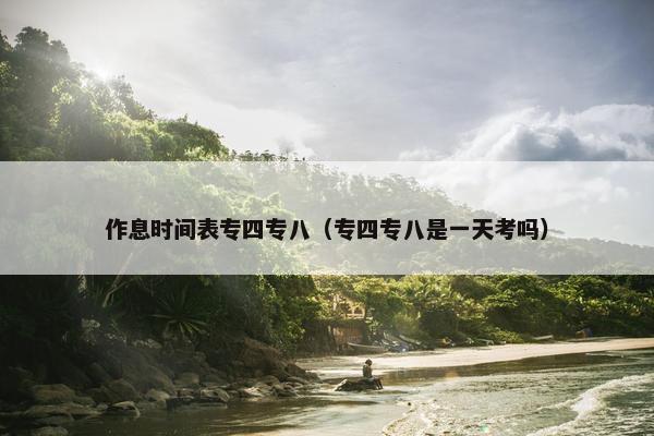 作息时间表专四专八（专四专八是一天考吗）