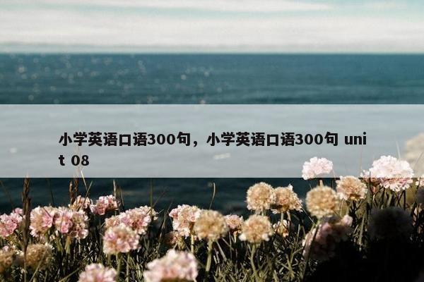 小学英语口语300句，小学英语口语300句 unit 08
